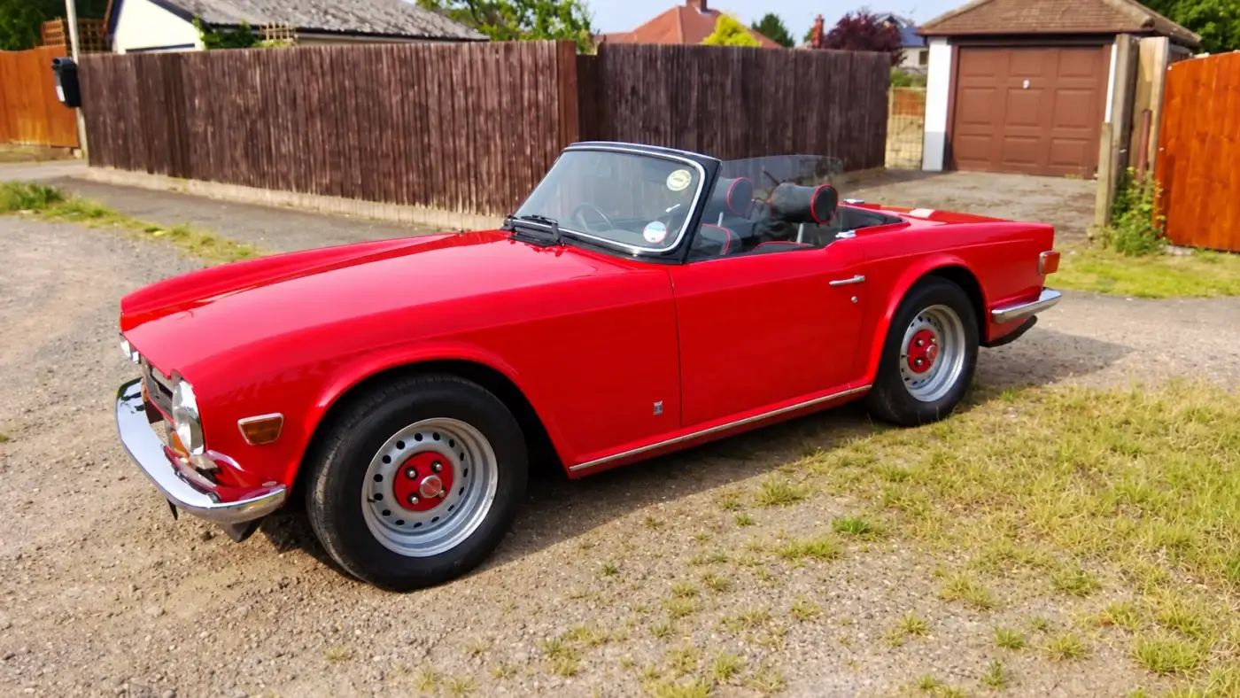 Classic red convertible