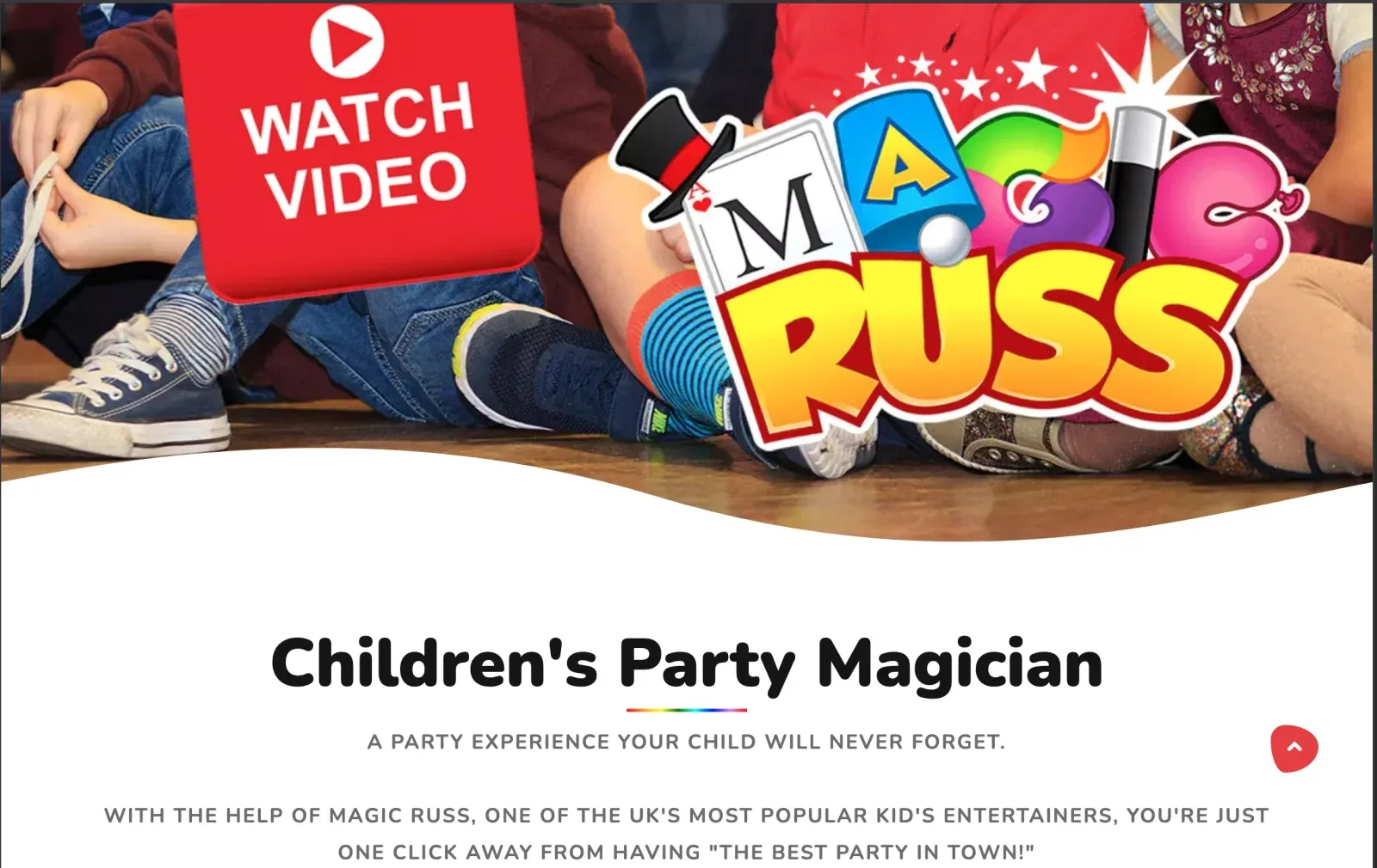 Magic Russ website content and blog page